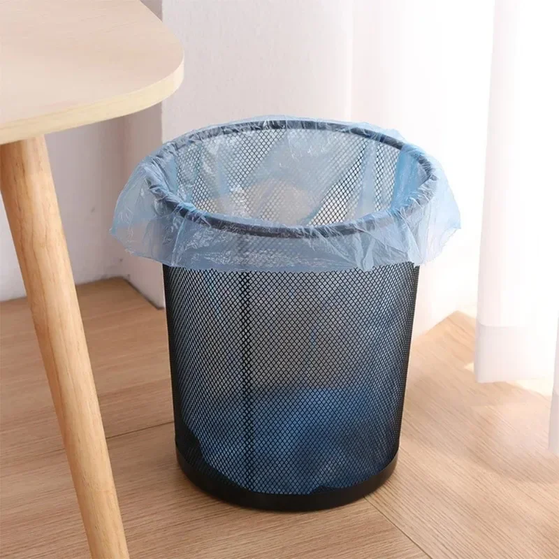 Black/Silver Metal Mesh Paper Trash Can Simple Dustbin Wastebasket Household Cleaning Tools For Home Office Recycling Waste Bins