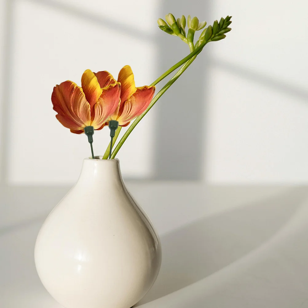 

15pcs Plastic Flower Stems Extendable Vials For Floral Arrangements Artificial Flower Stems Diy Craft Material Multi-Use Floral