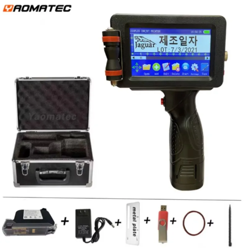 12.7mm Intelligent Handheld Inkjet Coder for Expiry‑Date Bar‑Code Serial‑Number Logo Batch‑Coding Printing