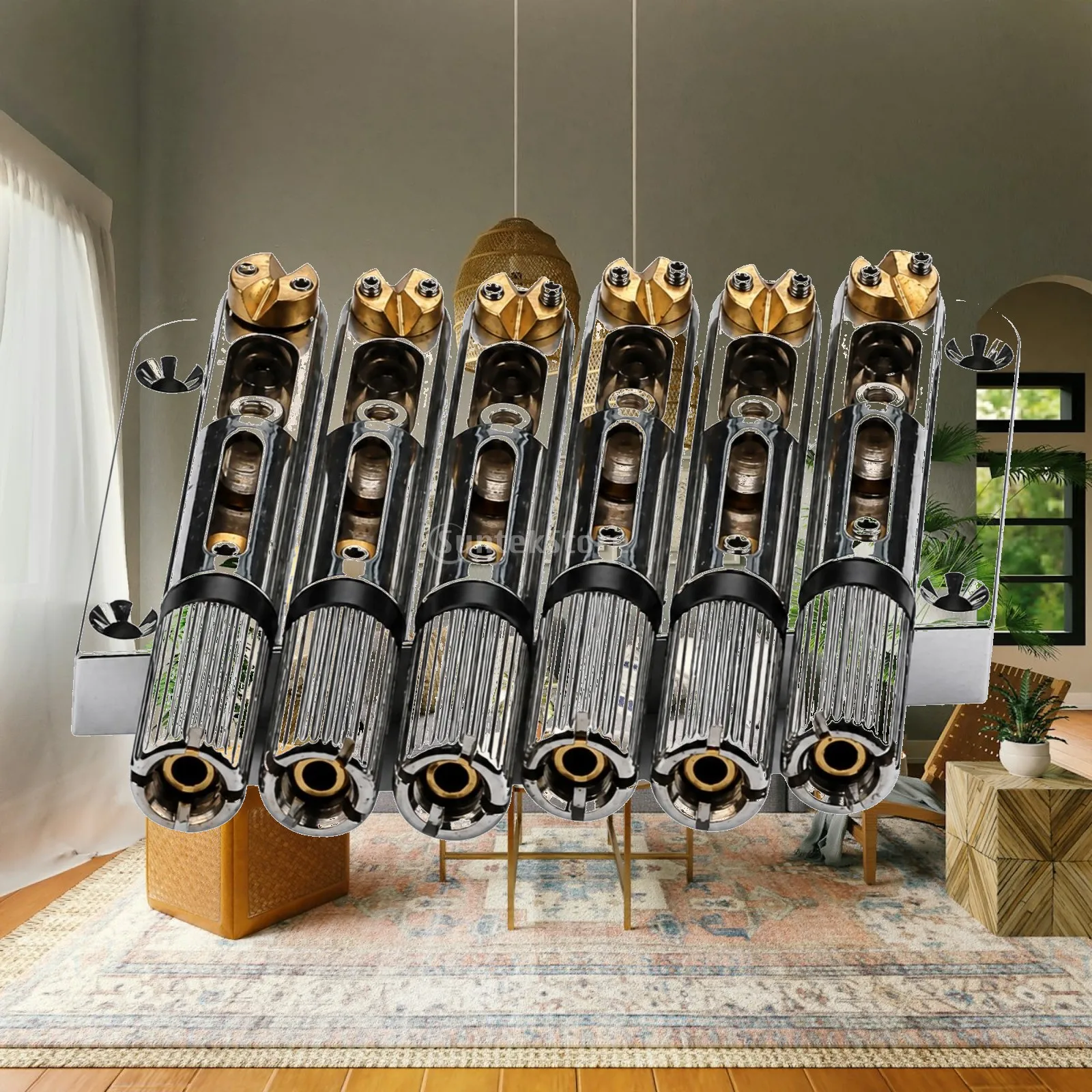 Good Intonation Six-String Guitar Bridge | Metal Construction, Low-Profile Design, Guitar Bridge with Saddles