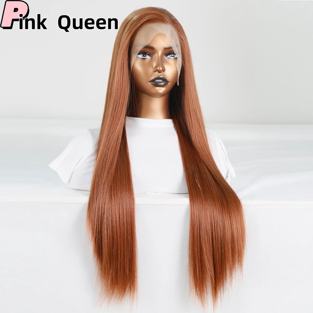 

fashion 13*4 Synthetic Hair Front Lace Wig Glueless Heat Resistant Fiber Hair Natural Hairline Free Parting Women long Straight