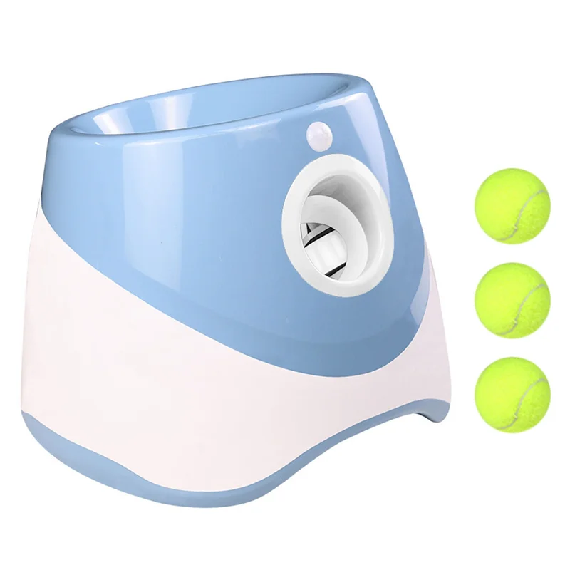 

AB15-Dog Tennis Launcher Automatic Pet Dogs Chase Mini Tennis Throwing Pinball Machine Fun Interactive Throw Rechargable