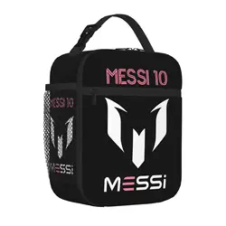 Messis personalizado 10 fútbol Argentina bolsa de almuerzo aislada contenedor de alimentos refrigerador térmico portátil loncheras para la escuela Oficina