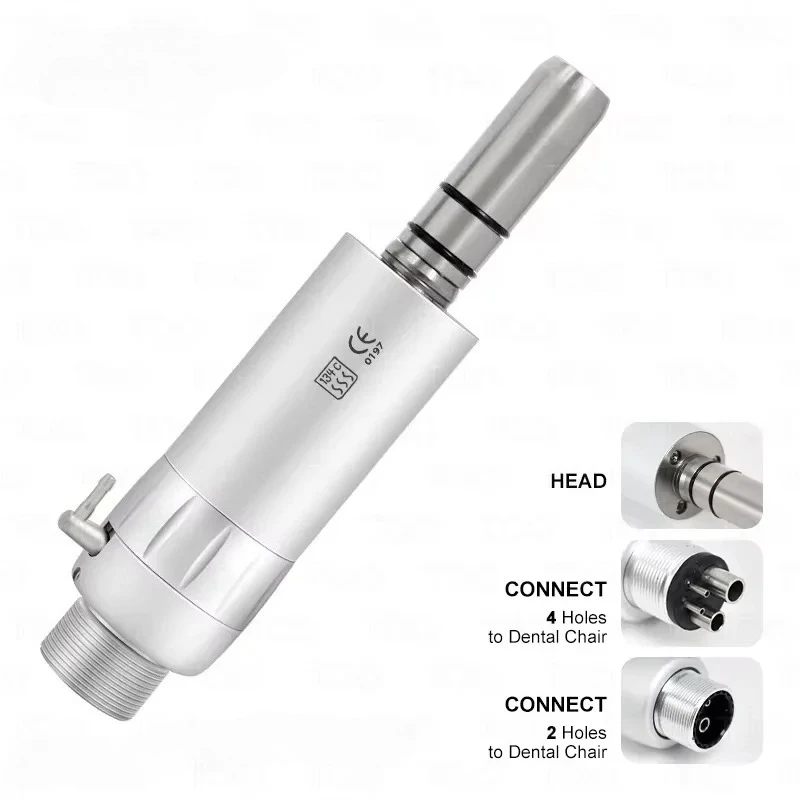 Professional LAB Slow Low Speed Air Motor Micromotor 2/4 Hole Connector Fit E Type Contra Angle and Straight Handpiece