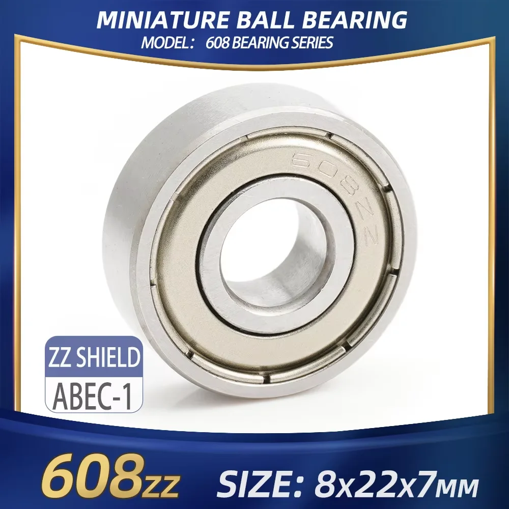 Rolamento 608ZZ 8x22x7mm (10 PCS) ABEC-5 Carrinho de skate em miniatura 608 ZZ Rolamentos de esferas 608Z 608 2Z Rolamento