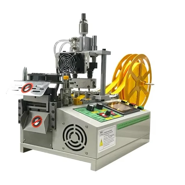 Fully automatic computer nylon polyester PVC belt leather adjustable hole distance punching and cutting machine