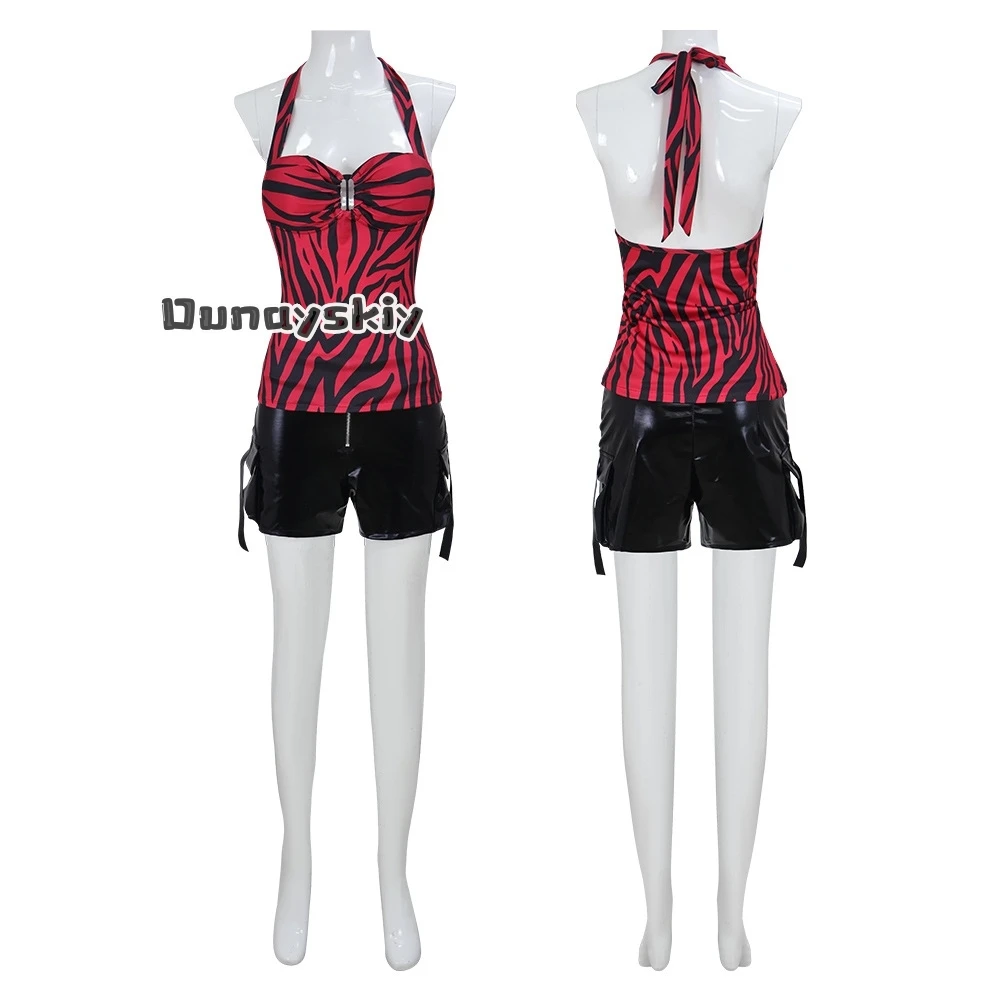Nikki Cosplay Costume Uniform Halter Top Full Set Punk Character Outfit Halloween Role Play Carnival Party Movie Obsession​