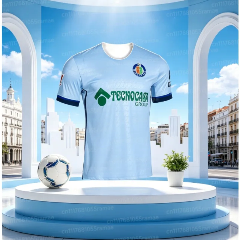 2026 Getafe Freizeit-Fußballtrikot Fan-T-Shirt, Kurzarm-Sport-T-Shirt im Familienstil, Bequemes Schnelltrocknendes Oberteil – Detail 4