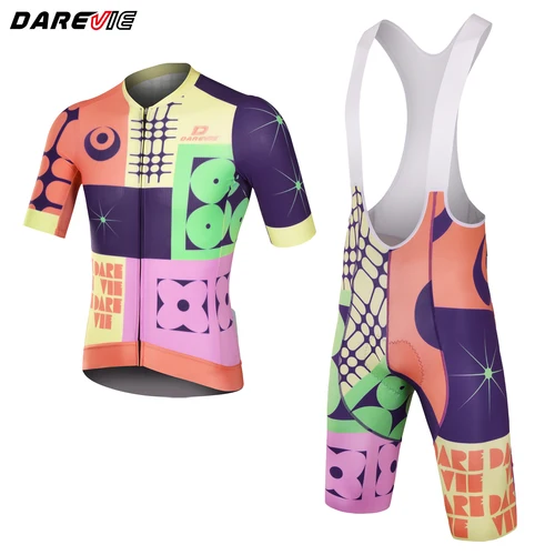 DAREVIE Maillot de ciclismo para hombre, Jersey de ciclismo elástico antideslizante de nivel profesional, ropa de ciclismo ligera y suave que absorbe la humedad