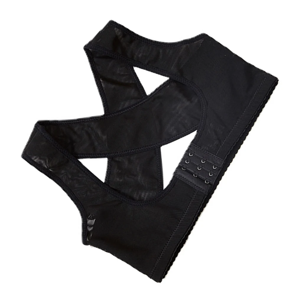 

Invisible Back Posture Corrector Brace Adjustable Hunchback Correction Belt For Women Durable Fixing Strap Prevent Sagging Black