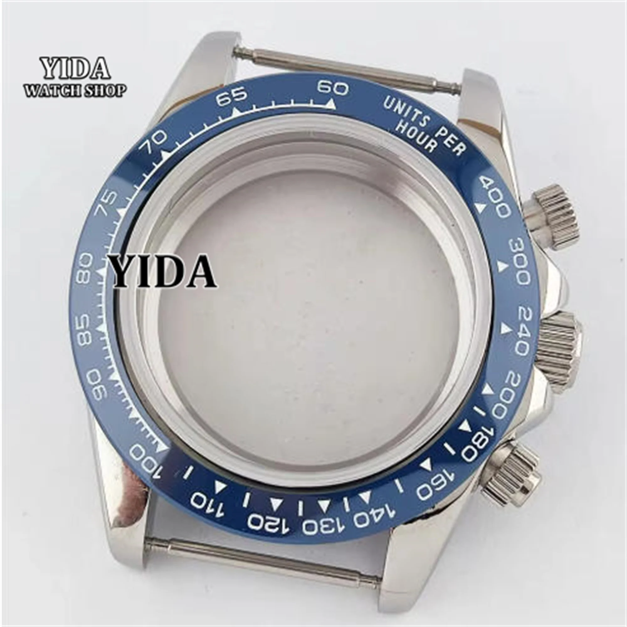 

39mm Case VK63 Case 904L Stainless Steel Sapphire Glass 10ATM Waterproof Modified Case Ceramic Bezel Fit VK63 Quartz Movement