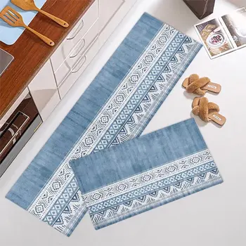 주방 및 욕실 바닥 매트, 다목적 체크 무늬 신발, 바닥 매트, 주방 매트, 원단 바닥 매트, 주방 매트, 2 세트