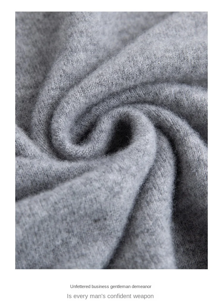 100% reiner Merinowollpullover für Herren, V-Ausschnitt, Strickpullover, große Größen, Kaschmir, Herbst/Winter, neuer Langarmpullover, hochwertige Oberteile – Detail 35