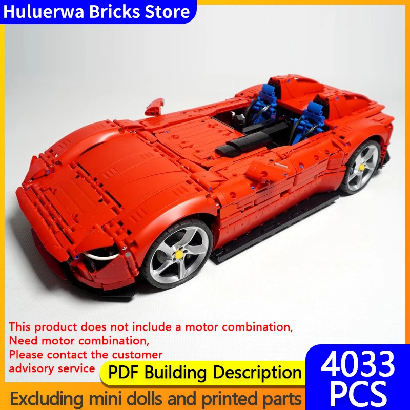 

Speed Racing Car Model MOC Building Bricks Monza SP1 Hypercar Modular Technology Gifts Holiday Assemble Children Toys Suit