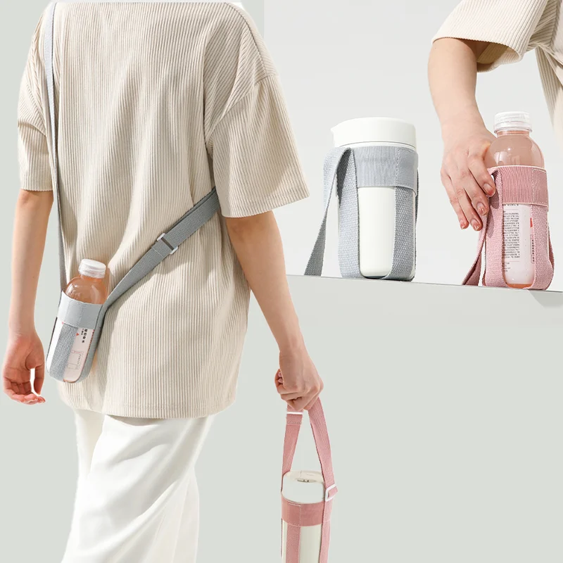 

Outdoor Portable Beverage Bottle Strap Insulation Cup Cover Crossbody Portable Water Bottle Bag Canning Cup Protector