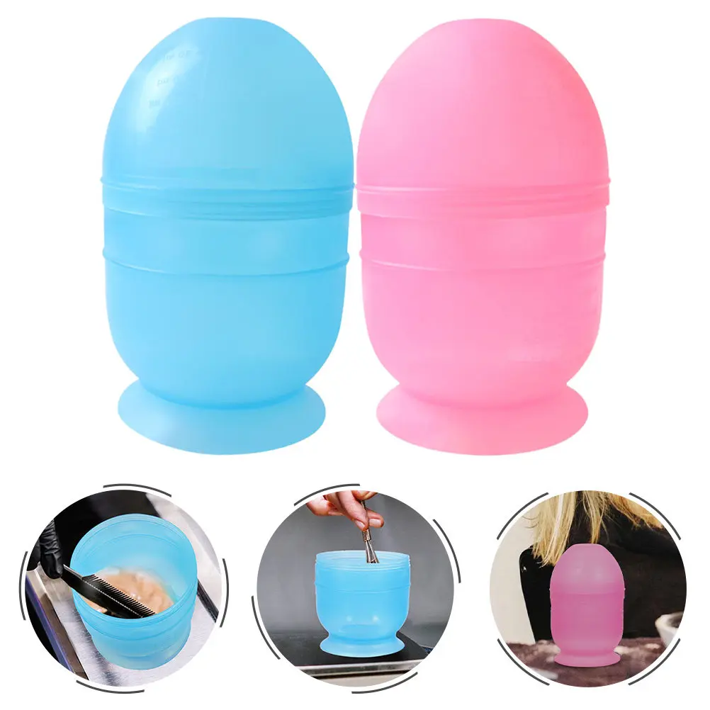 2Pcs Hair Dye Bowls Salon Shaker Cups Measuring Scale Mixing Bowls for Hair Coloring Dye Tools DIY Highlights Paint Mixing Cup
