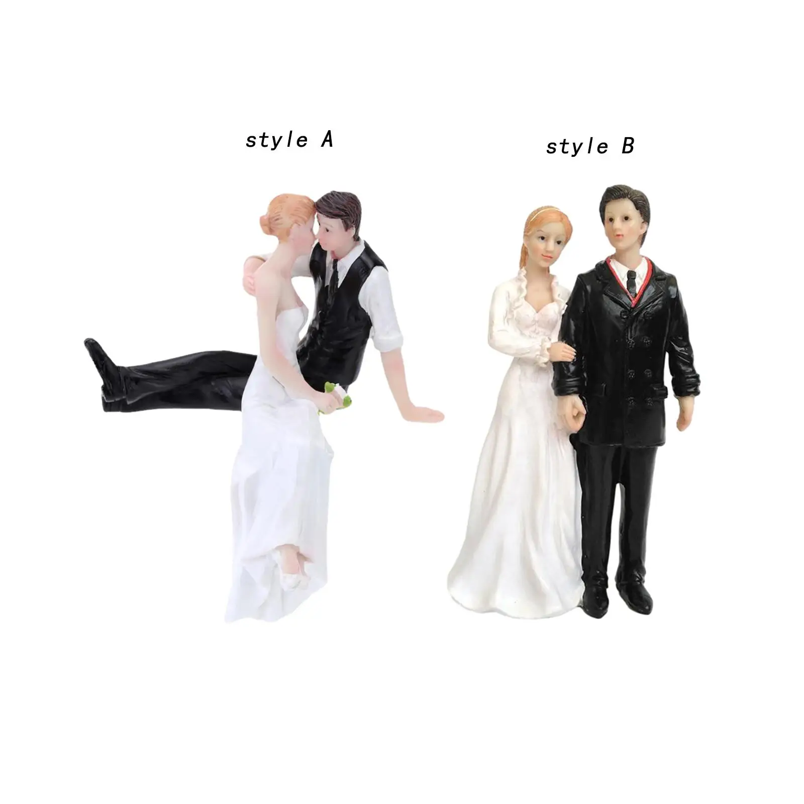 Rustic Cake Topper Miniature Scene People for Anniversary Centerpiece
