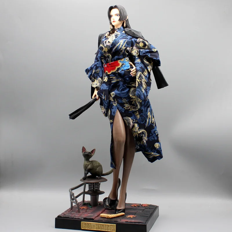 Figura de Anime de una pieza, Kimono Gk, Boa Hancock, Escena de animación bidimensional, circundante, modelo grande de Pvc, regalos decorativos, 46cm