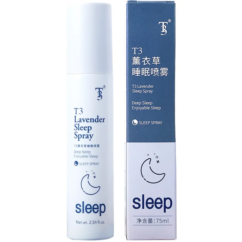 Ayuda de aromaterapia almohada de sueño rápido Spray 75ml lavanda Refresh Relax sueño profundo aceite esencial