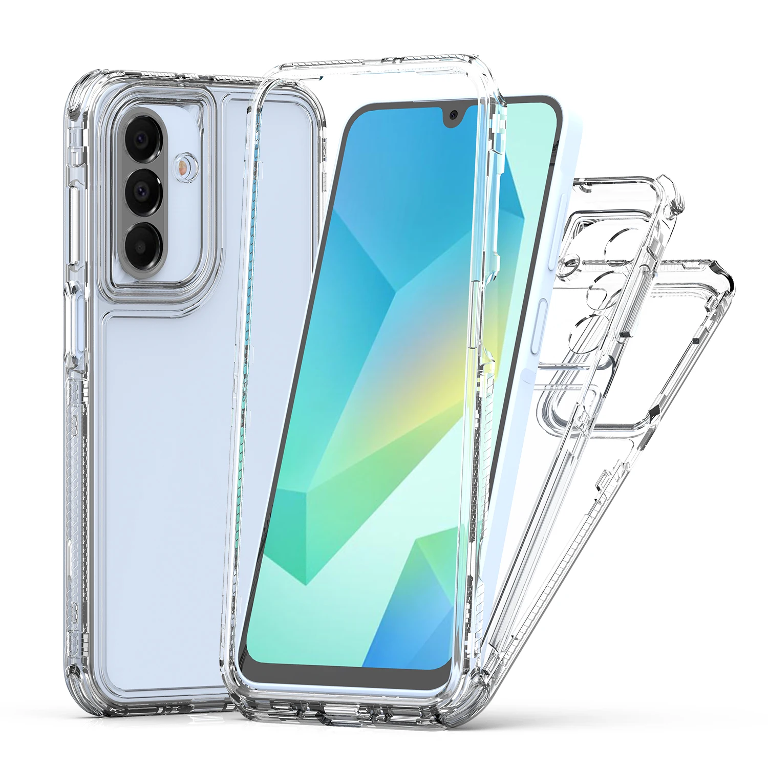 Capa Transparente Antichoque para Samsung Galaxy A56 A16 A26 A36 A06 Galaxy A55 A25 - Apenas Capa Traseira Simples