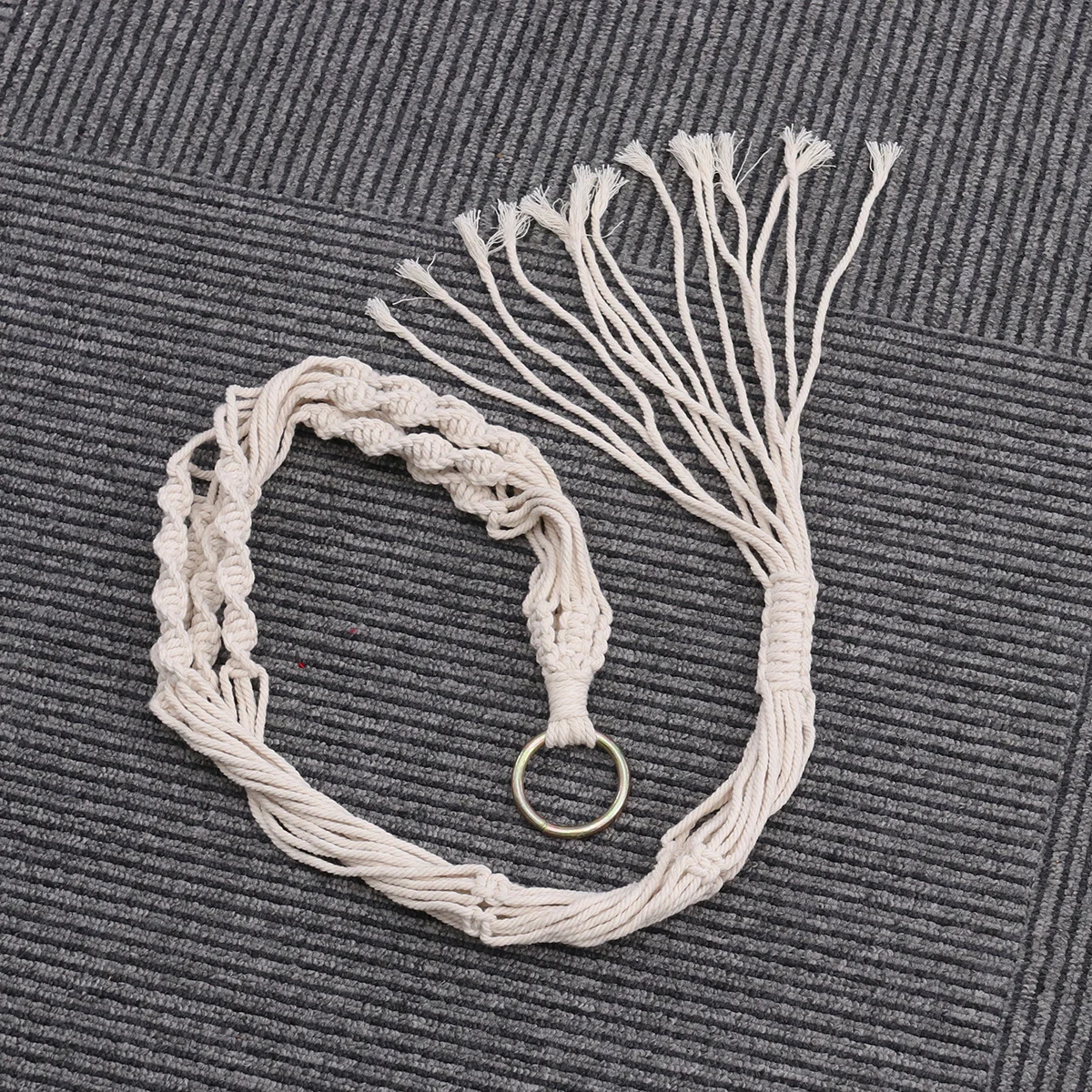 

Macrame Plant Hanger Natural Cotton Rope Handmade Woven Wall Hanging Holder Decor For Indoor Outdoor Garden Patio Balcony
