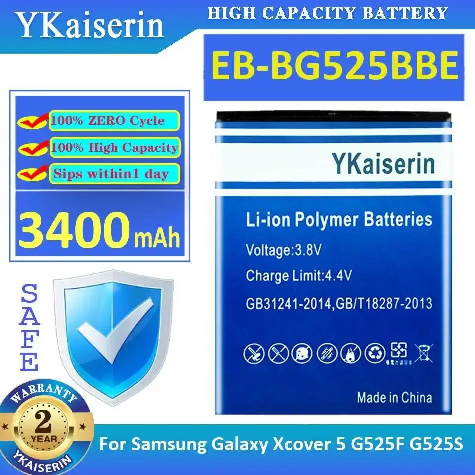 

EB-BG525BBE Lightweight 3400Mah Mobile Phone Battery Stable For Samsung Galaxy Xcover 5 G525F G525S
