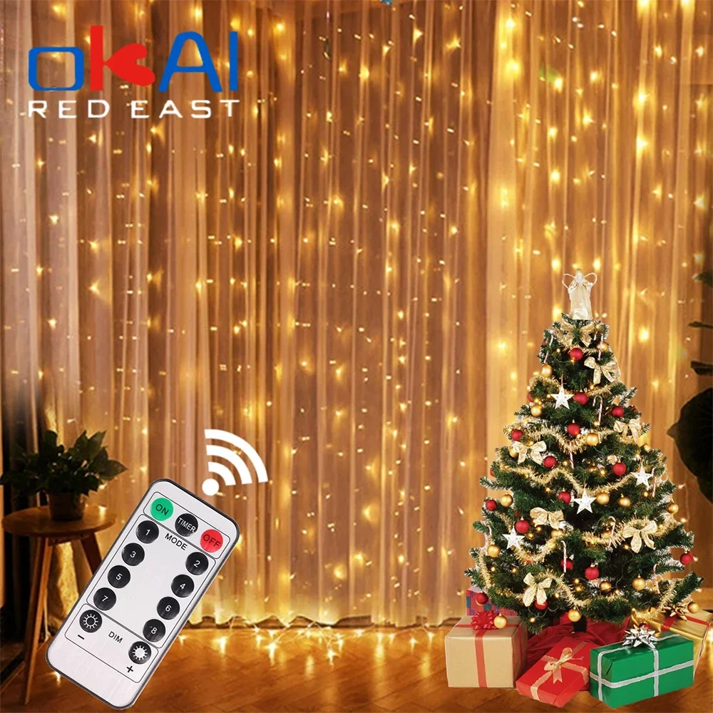 USB Festoon String Light Fairy Garland Curtain Light Christmas Light Christmas Decor For Home Holiday Decorative New Year Lamp