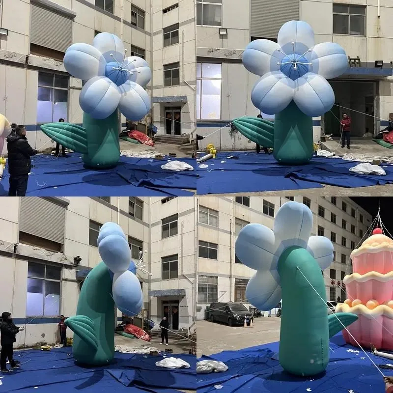 Lawn Music Festival Stage Props Inflatable Flowers Background Decoration Colorful Inflatable Flowers and Garden Park