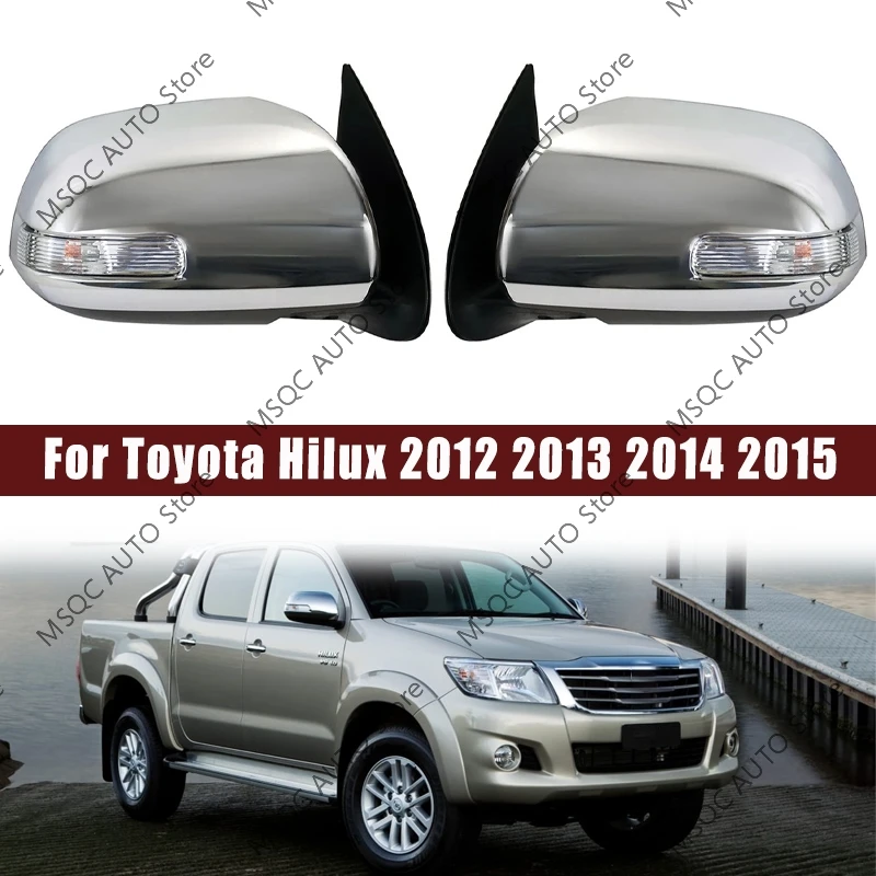 

Для Toyota Hilux 2012 2013 2014 2015 автомобильное боковое зеркало со светодиодной лампой, автомобильный отражатель, аксессуары для зеркала заднего вида в сборе