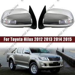 For Toyota Hilux 2012 2013 2014 2015 Auto Side Mirror With Led Light Car Reflector Rearview Mirror Assembly Accessories