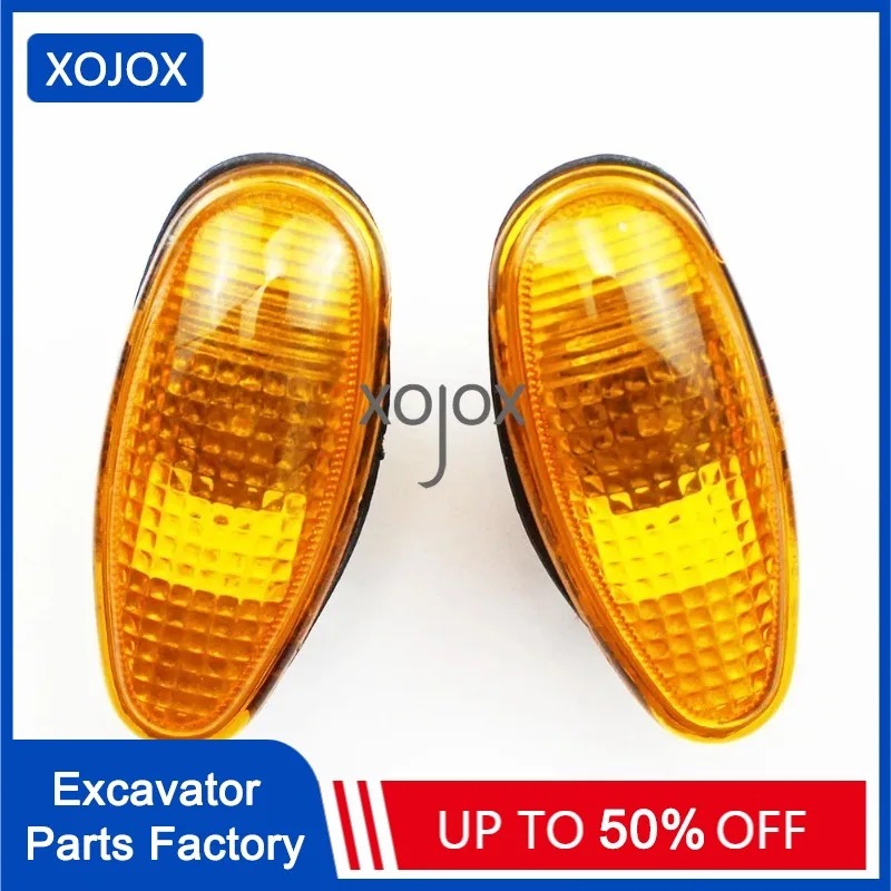 XOJOX 2PCS Amber Side Marker Light Fender Lamp With Bulb For Mitsubishi PAJERO MONTERO Lancer Outlander MR522027