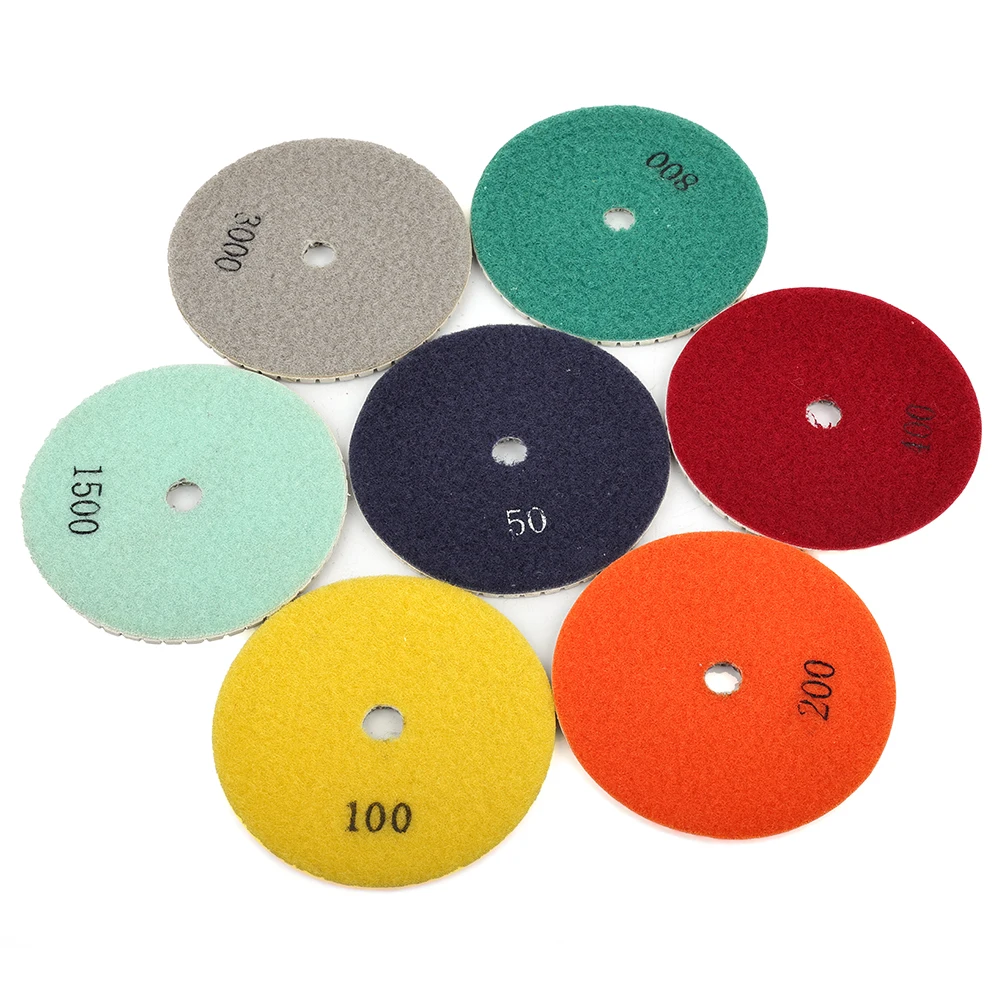 105mm, 9-slot, 7-step set for manually grinding metal, glass tiles, and ceramic blocks with diamond
