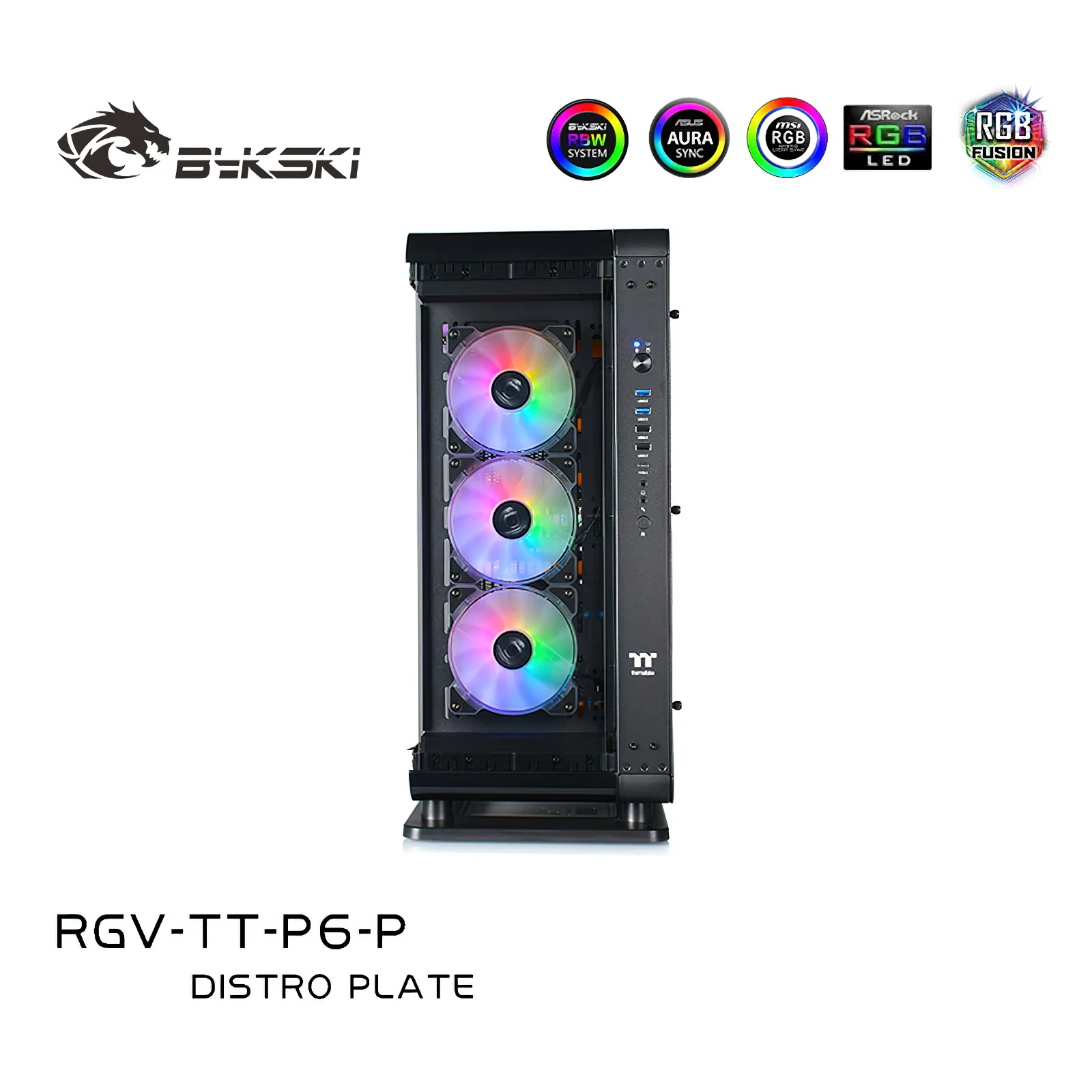 Bykski Distro Plate Water Cooling Kit for TT Core P6 TG Chassis Case CPU GPU RGB RGV-TT-P6-P