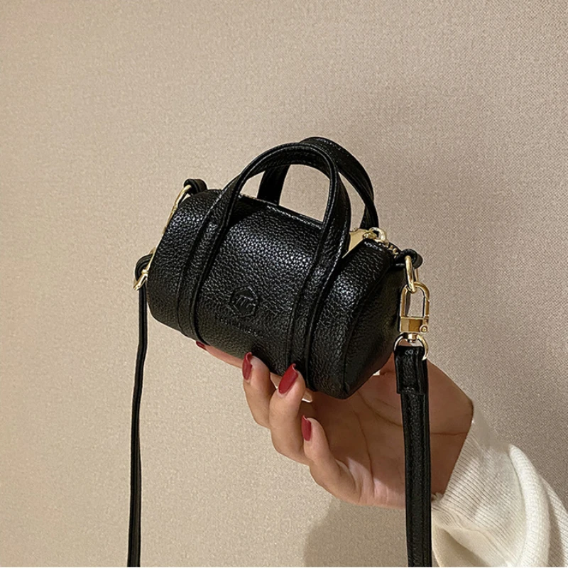 Mini bolsos de hombro de cuero PU suave para mujer, organizador de pintalabios, auriculares, llaves, monedas, bolsa de almacenamiento de dinero,