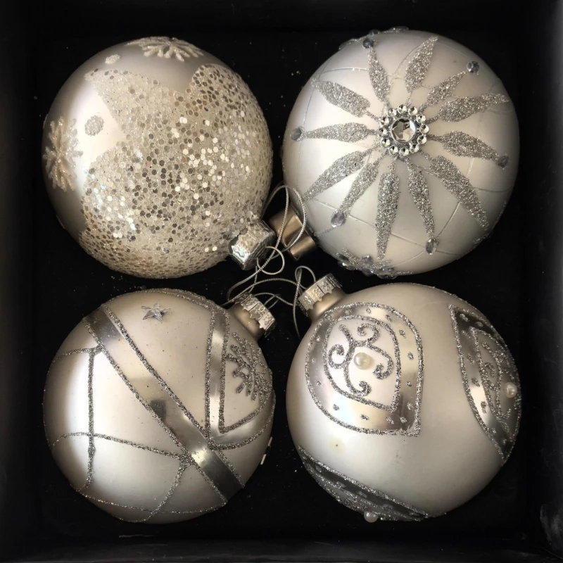 

8 шт./упак. матово-белый стеклянный глобус ручной работы, украшение для дома, украшение для рождественской елки, подвесной шар, кулон, фестиваль, подарок другу