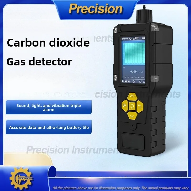 2026 Industrial Handheld Carbon Dioxide Gas Detector Multi Functional Pump Suction Toxic Gas Monitor Alarm