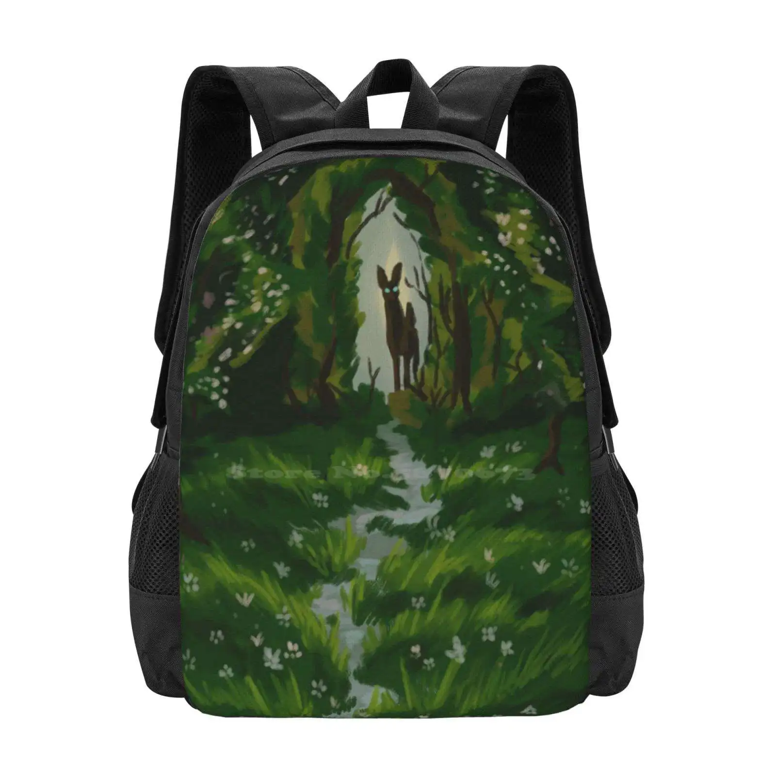 With You Hot Sale Backpack Fashion Bags Deer Forest Woods Fairytale