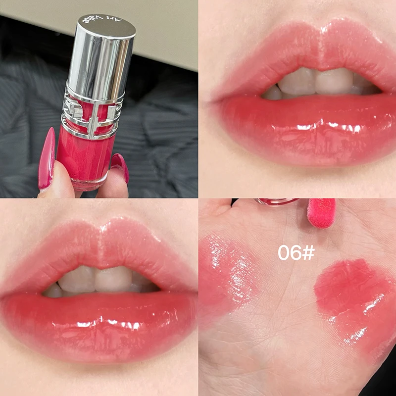 ART VALUE Feuchtigkeitsspendender Lip Glaze Jelly Mirror Water Gloss Lip Glaze Erschwinglicher Lippenstift Lipgloss Tint Damen-Kosmetik Lippenfarbe