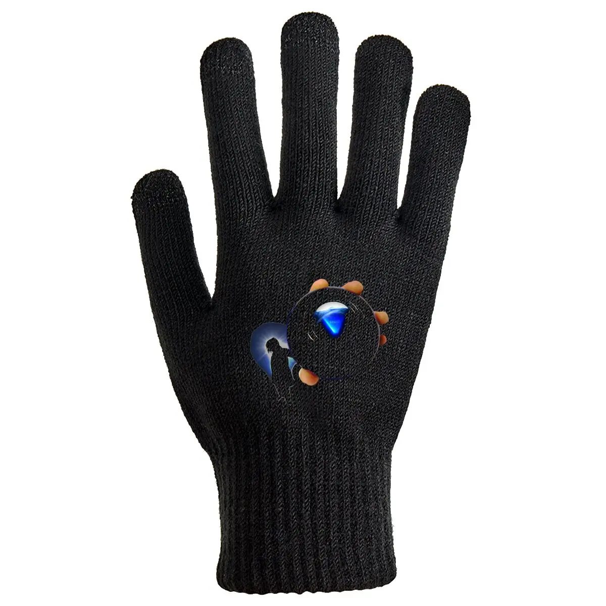 Decide Button Graphic Anti-Slip Warm Gloves for Outdoor Sports in Winter