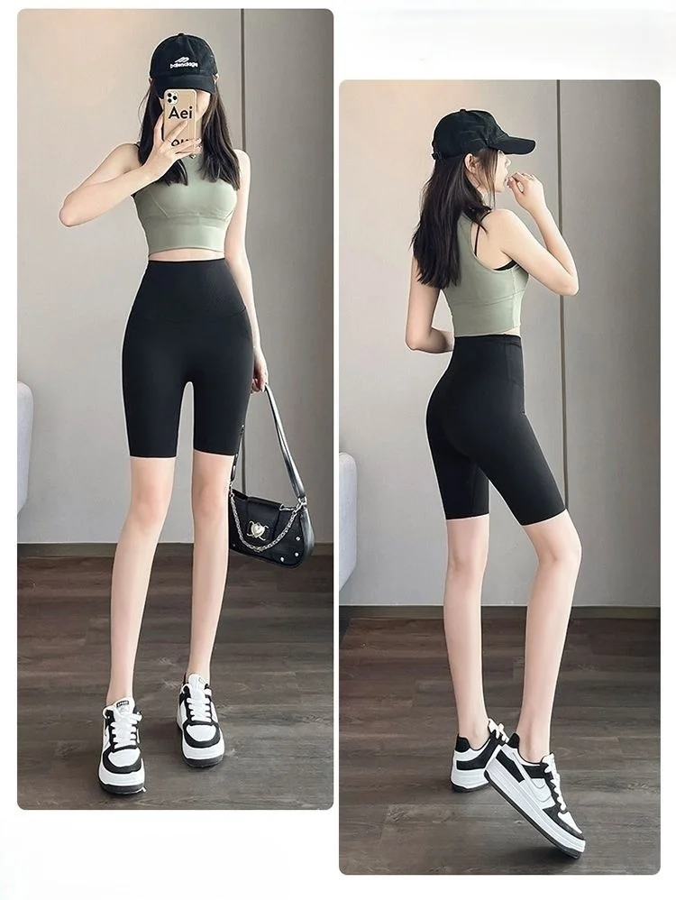 Yogashorts Gym Dames Fitness Sport Been Dames Sport Helder Hardloopbasis Sneldrogend Detail Training Print Atletisch Modaal Licht GF