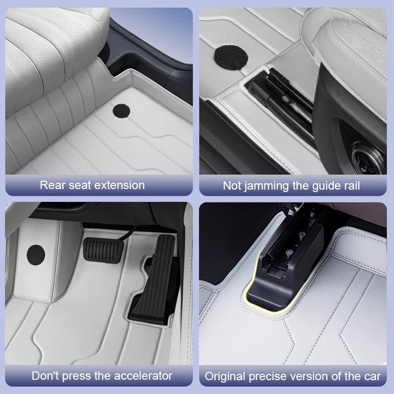 For BYD SONG PLUS SEALION 6 SEAL U 2023-Present Custom Nappa Leather Car Foot Protect Mat Luxury Waterproof Floor Pad Accessory