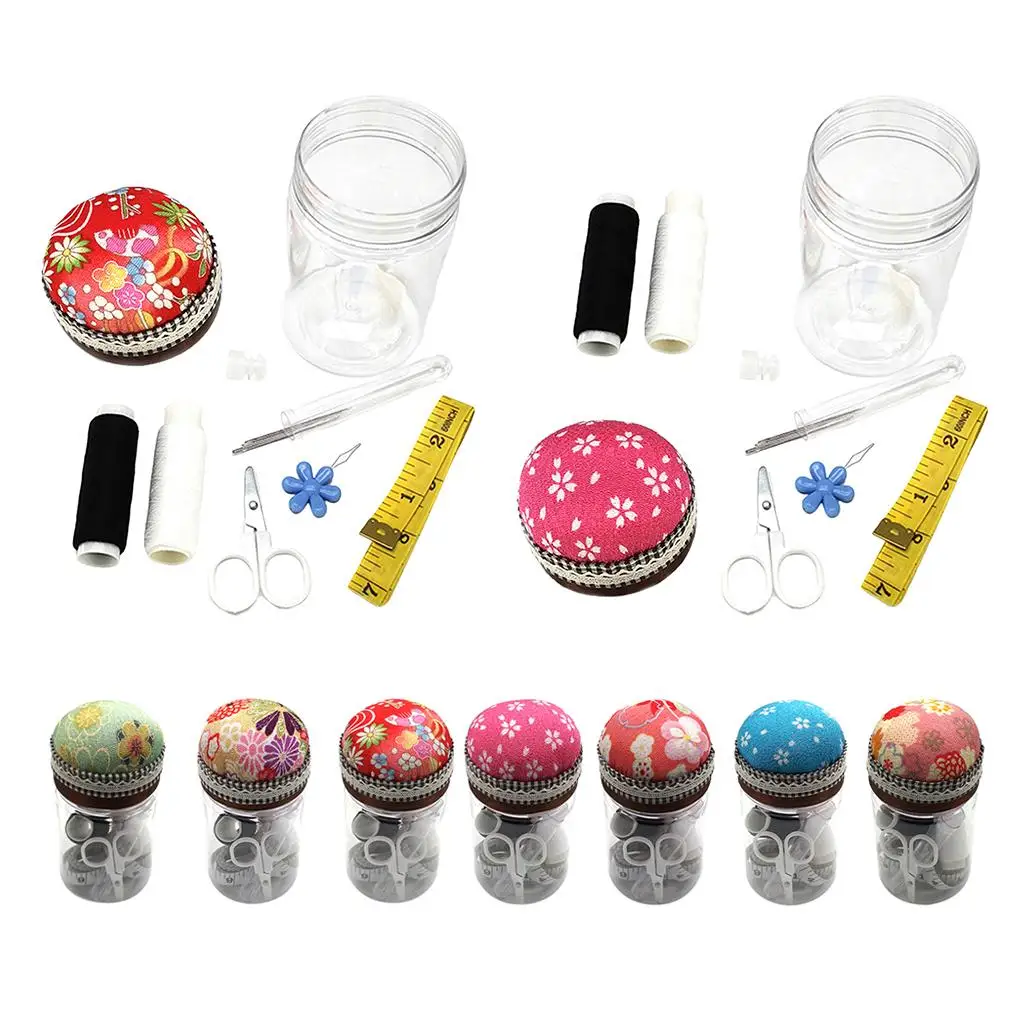 

Cloth/Pin Cushion with Storage Bottle & Tools for Embroidery -Stitch