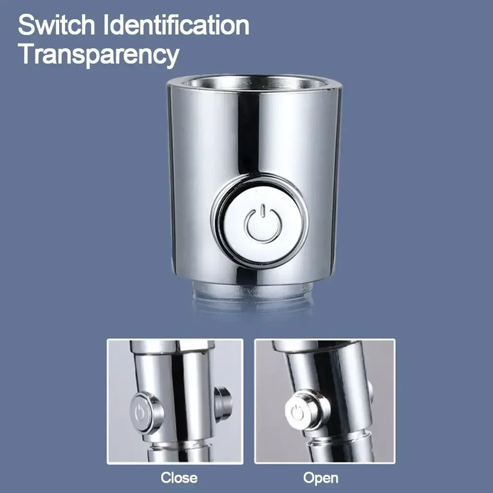Plastic Shower Head Arm Diverter One-Button Water Pressure Control Sprayer Shut-Off Switch Flow Limiter Water Stop Valve
