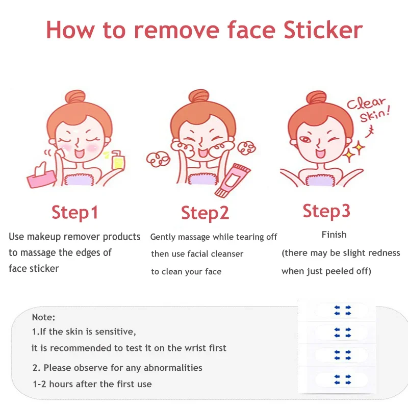 40/80/120 Stück V-Lift Gesichtsaufkleber zur Kinnstraffung, Unsichtbares Make-up-Klebeband, Gesichtslifting-Pflaster, Atmungsaktiver Aufkleber zum Lifting – Detail 6