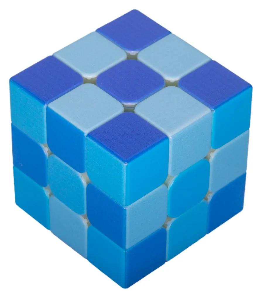 カルビン紫緑青赤グラデーション 3 × 3 × 3 マジックキューブステッカーレス特別なスピードパズル子供のおもちゃギフトオリジナル Magico Cubo