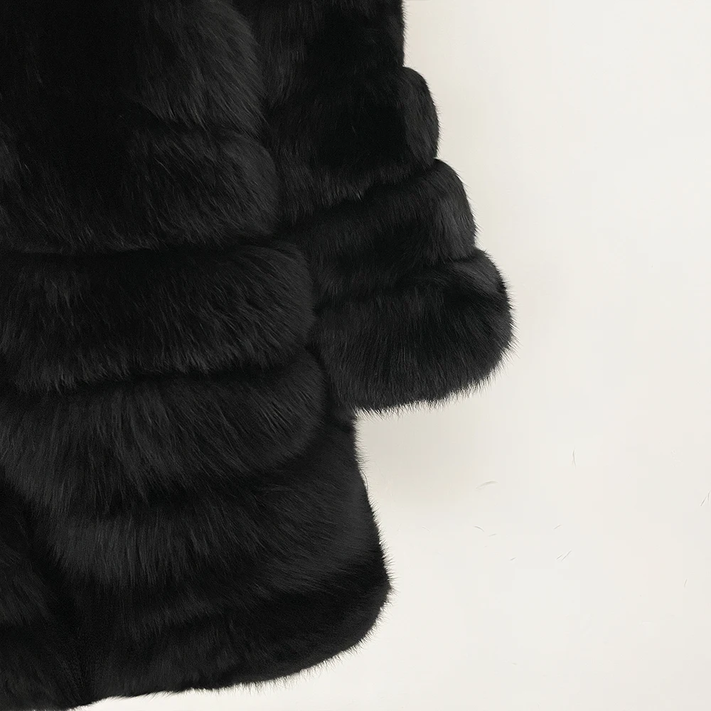 MENINA 2025 ใหม่ฤดูใบไม้ร่วงฤดูหนาวปรับความยาวขนสัตว์กระต่ายธรรมชาติเสื้อแฟชั่นเสื้อผ้าผู้หญิงหลวมสีดําเสื้อขนสัตว์หญิง