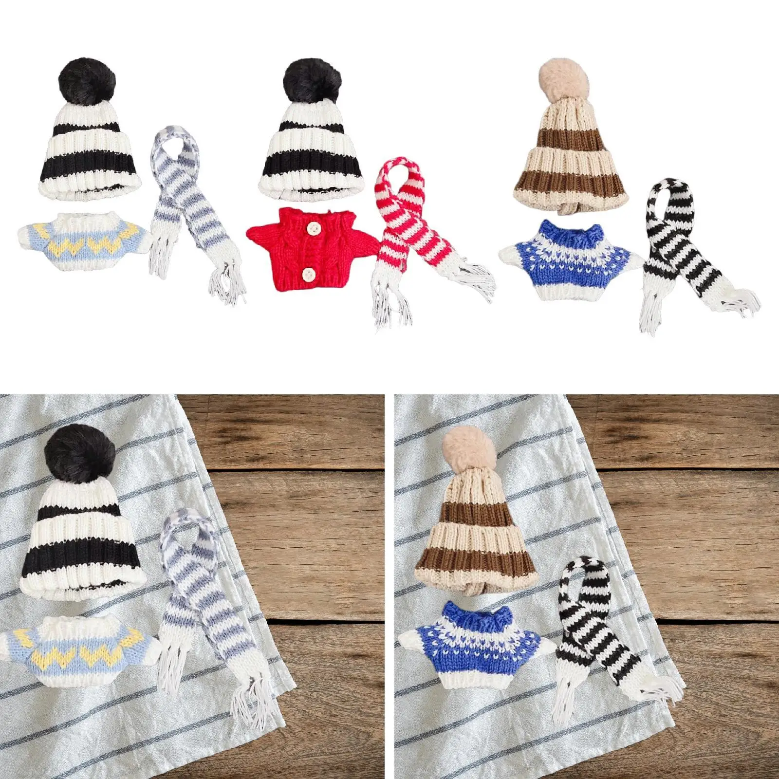 

Doll Clothes Sweater Doll Outifits Pendant Doll Comfortable Photo Props Detachable Dress up Doll Clothing for 6.69inch Doll