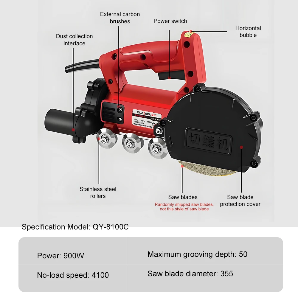 900W High Speed Electric Seam Cleaner 11000RPM Tile Grout Cutting Machine for Floor And Wall Gap Cleaning & Seam Refurbishment