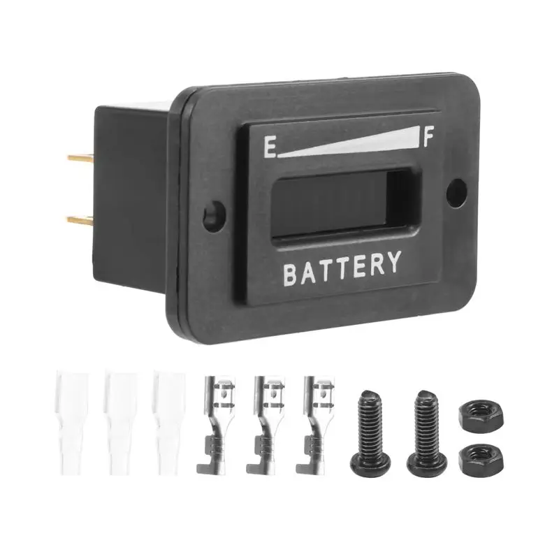 ABUE-Golf Cart Battery Meter 48V LED Battery Indicator Battery Gauge Battery Level Meter IP65 For Club Car,Fork Lifts