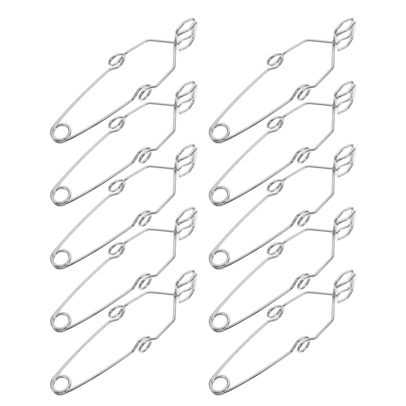 

10pcs Laboratory Test Tube Clamps Steel Springloaded Universal Fit Metal Holders For School Lab Experiments Clamp Stand